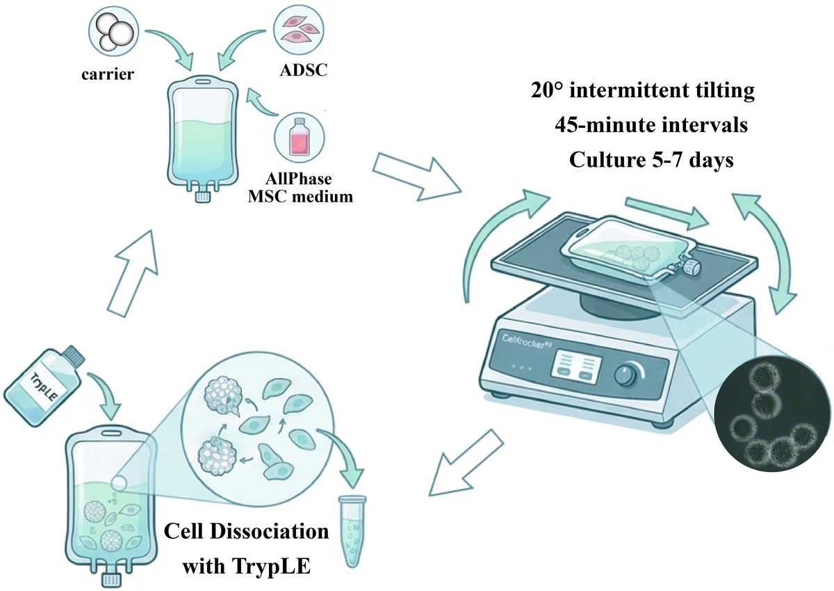 Closed Cell Culture System workflow diagram